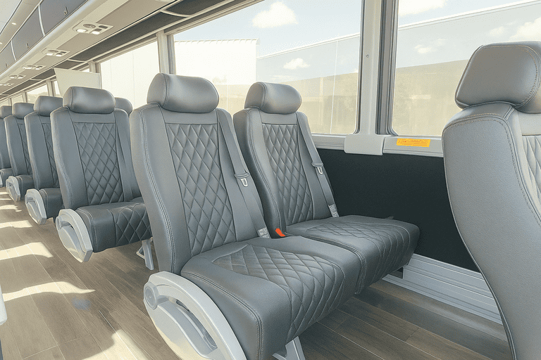 interior of Coach Bus Nashville charter bus